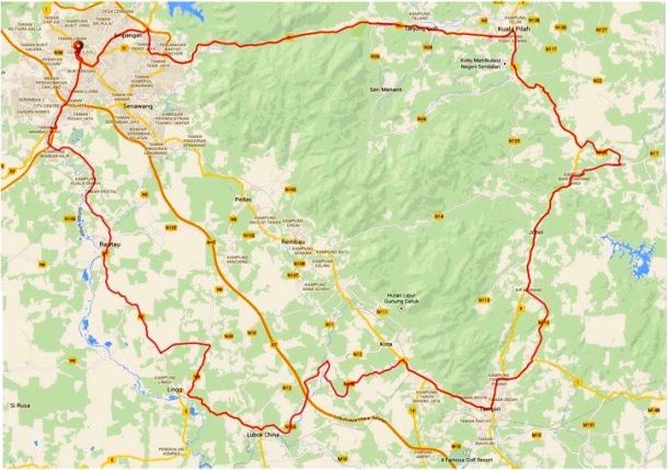 Rembau 2015 Route