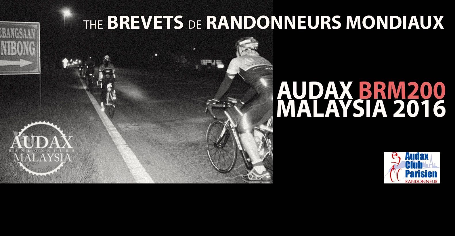 Audax BRM 200 Malaysia 2016 Banner