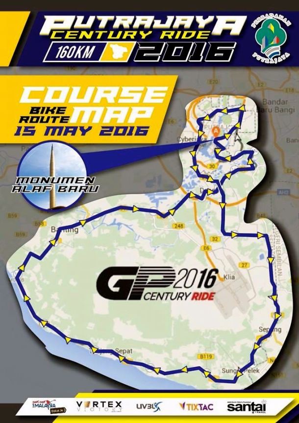 Putrajaya Century Ride 2016 Route 01