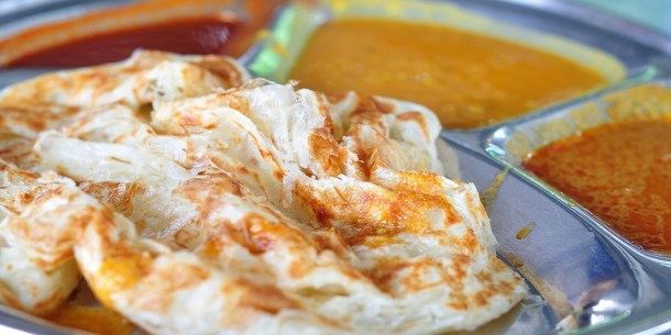 Roti Canai Flat Bread, Indian Food, Made From Wheat Flour Dough.